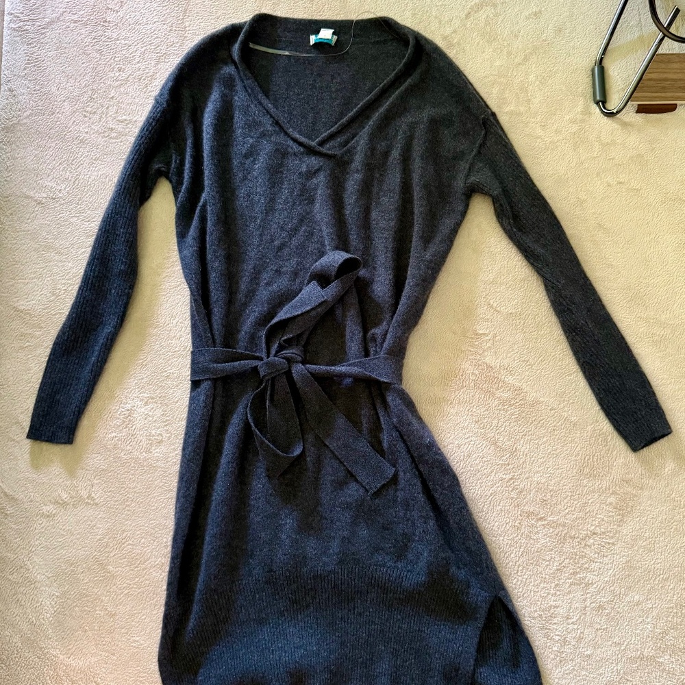 Grey Cashmere Sweater Dress